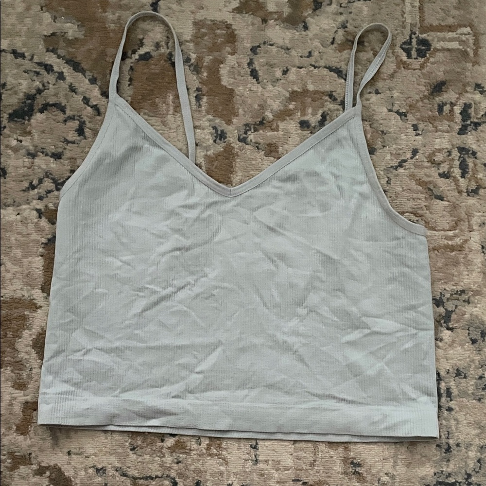 SO Light Gray Ribbed Camisole